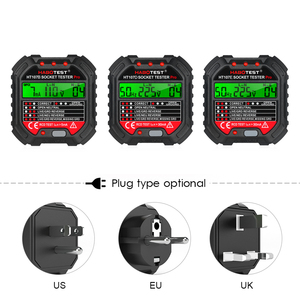 HABOTEST HT107D Display <strong>RCD</strong> GFCI Voltage test US EU UK Socket <strong>Tester</strong> Pro Eurotester Plug Teste Eurotester - Product Image 2