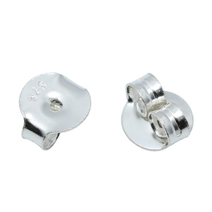 Hypoallergenic Round <strong>Butterfly</strong> S925 Sterling Silver <strong>Earring</strong> <strong>Backs</strong> Replacements <strong>for</strong> Posts Studs - Product Image 5
