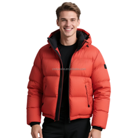 Vestes en duvet de canard pour hommes, personnalisées, écologiques, imperméables, respirantes, décontractées, pour le sport, la chasse en plein air, style bomber, à capuche, en velours, 90% duvet de canard