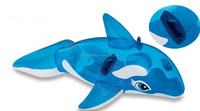 Flotteur gonflable de piscine de dauphin avec des poignées enfants et adultes cavalier sur l'anneau flottant de piscine amusement d'été