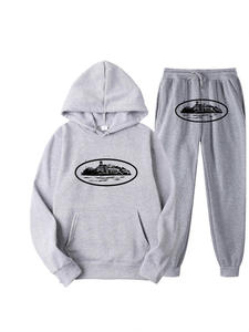 Completo Sportivo da <span class=keywords><strong>Uomo</strong></span> Corteiz Stile Streetwear Hip Hop da Skateboard <span class=keywords><strong>con</strong></span> <span class=keywords><strong>Cappuccio</strong></span>, Felpa Casual a Vestibilità Lenta per Primavera e Autunno - Product Image 3