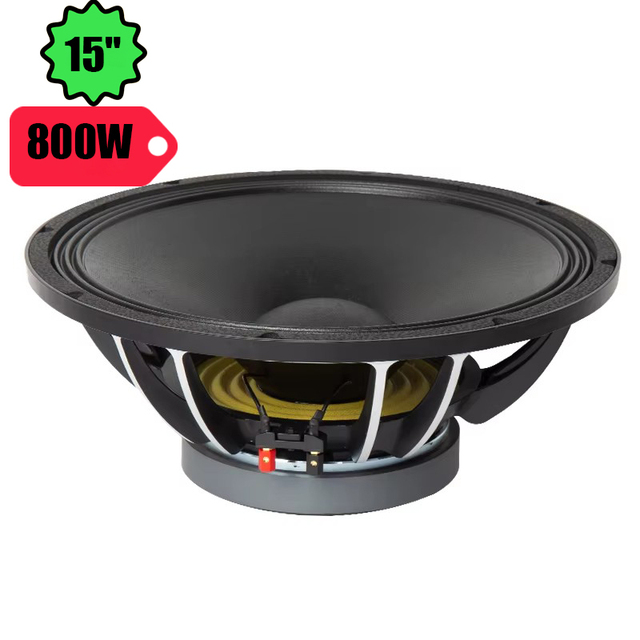 15" High Power Woofer Speaker Driver with Die-Cast Aluminum Basket 400-800W, 8 Ohm, 97.5dB Sensitivity for Clear Bass Sound