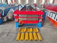 Machine de formage à rouleaux à double couche et double étage ZhongChao pour tôles de toiture, entraînement motorisé, largeur d'alimentation 1200 mm, niveau de sécurité élevé