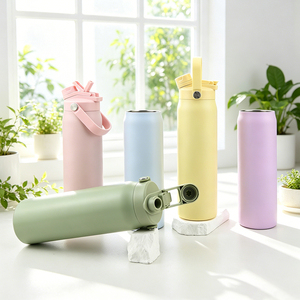Custom Brand 32oz Insulated Water Bottle Stainless Steel with 2-in-1 Dust-proof Straw and Sport Lid - Product Image 1