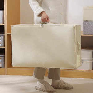 Tủ quần áo tổ chức hộp lưu trữ Bông lanh dây kéo hộp lưu trữ với nắp với cầm tay công suất lớn lưu trữ nhà hộp - Product Image 5