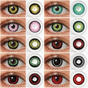 Lentilles de contact cosplay les plus tendances PSEYECHE Flower <span class=keywords><strong>Fire</strong></span> Lenses Sharingan LensFantasy, lentilles de contact annuelles pour Halloween - Product Image 5