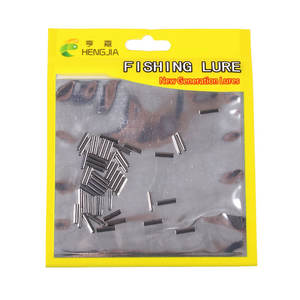 50 Stück/Beutel Edelstahl-Angelschnur-Crimphülsen Kupferrohr Meeresangel-Ausrüstung Angelzubehör Schnurrohr - Product Image 3