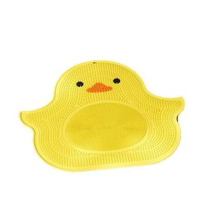 <b>Silicone</b> Duck-Shaped Anti-Slip Bath <b>Mat</b> Foot Washing Shower Room Floor <b>Mat</b> with Massage Suction Cup Bath Room Bathing Tool - Product Image 1