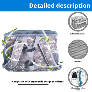 <span class=keywords><strong>Sac</strong></span> de transport pliable en toile grande capacité pour animaux de compagnie avec fermeture éclair, idéal pour panier de vélo et utilisation extérieure, portable pour chiens - Product Image 4