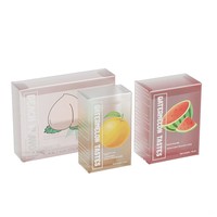 Boîte d'emballage pliable en PVC transparent, impression givrée, forme rectangulaire, épaisseur 0,18 mm, personnalisable, jouet à presser artisanal