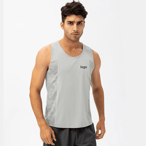 <b>Men</b> Breathable Gym <b>Vest</b> Training Workout Sport Tank Top 100% Polyester Running <b>Vest</b> <b>for</b> <b>Men</b> - Product Image 1