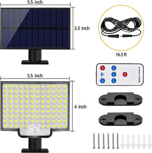 Luces solares de exterior impermeables, 106 LED, 3000LM, divididas, con Sensor de movimiento - Product Image 2