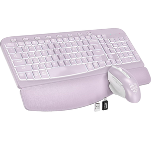 Ergonomic dấu ngã phím được xây dựng trong da mềm lòng bàn tay còn lại 2.4G kích thước đầy đủ 8 phím nóng 6-phím chuột với 4 cấp độ của DPI RGB Backlit - Product Image 2