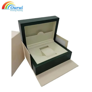 Fast Delivery High Quality Stock Green Luxury Wooden Watch Box Packing <b>Case</b> Watch Box <b>Display</b> Custom Logo - Product Image 5