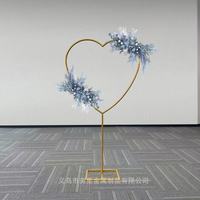 Arche de ballons ronde en métal en gros, support de ballons, décoration murale de fond de mariage, arche en fer en forme de cœur