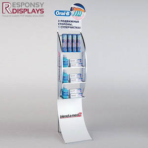 Soporte de exhibición de pasta de dientes de metal ecológico portátil estante de cepillo de dientes de belleza reciclable de supermercado - Product Image 3