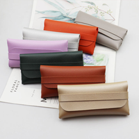 Étuis à lunettes portables en cuir PU souple pour lunettes de soleil en verre tendance