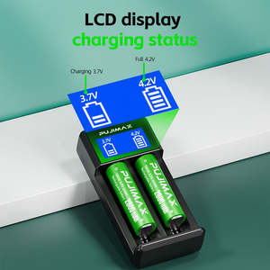 Cargador de Baterías de Litio Híbrido Universal de Doble Ranura Tipo C PUJIMAX para Baterías de Iones de Litio IMR de 3.7V y NiMH NiCd de 1.2V <span class=keywords><strong>AA</strong></span> AAAA - Product Image 3