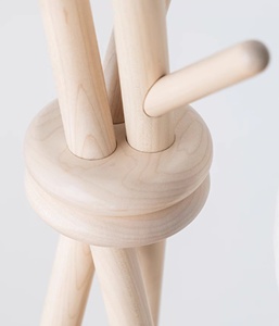 JIAMUJIA Porte-manteau sur pied en bois de haute qualité pour costumes et séchage de vêtements - Product Image 4