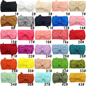 Bambino ragazza grande arco fasce del bambino della ragazza e archi morbido elastico neonato waffle fasce del bambino accessori - Product Image 3