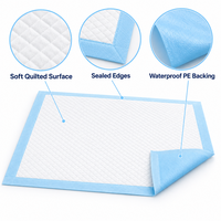 Vente en gros usine de draps absorbants jetables pour chiens, avec base anti-fuite à drainage rapide et noyau à forte absorption, pour la cage et l'entretien des sols