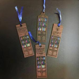 High Quality Bookshelf Bookcase Bookmark Wooden Crafts Pendant DIY Wood Bookmarks - Product Image 2