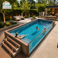 Piscine jacuzzi sur mesure de 40 pieds en fibre de verre, grande piscine hors sol pour resort, jardin, cour arrière, fournitures pour piscine conteneurisée