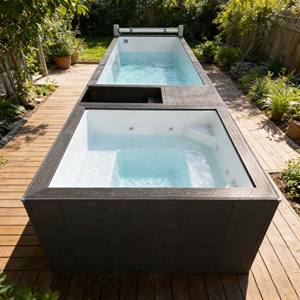 Fiberglass Above Ground Container Pool Family Outdoor Swimming Pool Water Fun Swim Spa Swimming Pool - Product Image 2