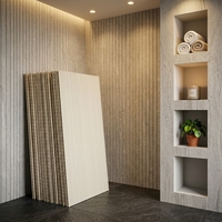 Panneaux muraux WPC - Imperméables et ignifuges pour appartements, villas, centres commerciaux, avec décoration intérieure/extérieure