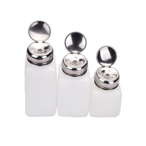 Bouteille distributrice vide en plastique de 250 ml avec pompe en acier inoxydable pour cosmétiques, alcool, liquides de manucure et nail art, réutilisable pour salon - Product Image 6