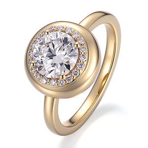 real solid yellow gold <b>ring</b> wedding <b>rings</b> <b>couple</b> set Unisex lab grwon diamond <b>rings</b> jewelry women High end Jewelry Customization - Product Image 3