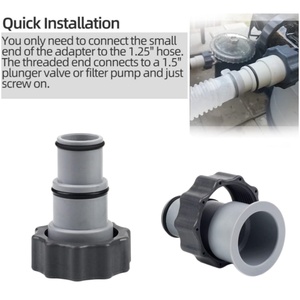 Adaptador de Manguera para <span class=keywords><strong>Piscina</strong></span> con Collarín para <span class=keywords><strong>Intex</strong></span>, Convierte Mangueras de 1.5 a 1.25 Pulgadas para Bombas con Conexión Roscada - Product Image 5