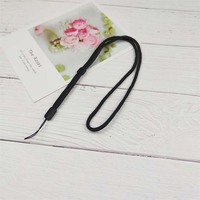 Sangles de cou noires Longe de cou noire Compatible avec les clés USB de la caméra iPhone Porte-clés et autres articles portables