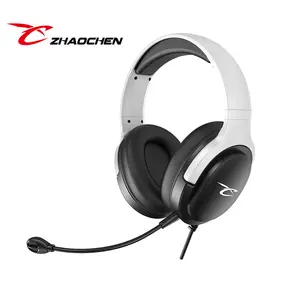 weiß gaming headset noise cancelling Suppliers-ZHAOCHEN GL-552 Beste Wired White Kopfhörer Geräusch unterdrückung Kopfhörer Gamer Top Pc Gaming Headset unter 1500