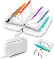 Fabricant de pochettes à médicaments STX, fabricant de boîtes de rangement pour pilules sur 7 jours, boîte à pilules personnalisée en vrac, pochette à pilules imperméable en PU, organisateur de pilules