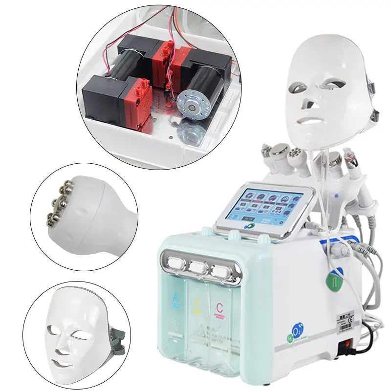 Haute qualité bas prix 8 en 1 hydrogène oxygène microdermabrasion machine diamant petite bulle hydro machine faciale