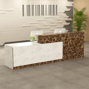 Comptoir de bureau au design moderne, comptoir à monnaie, réception commerciale, bureau de réception pour <span class=keywords><strong>salon</strong></span> de beauté, réception de beauté - Product Image 1