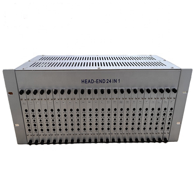 24 AV to RF Analog Modulator NTSC PAL TV 24 in 1 Agile Modulator for Hotel Hospital Cable TV Headend