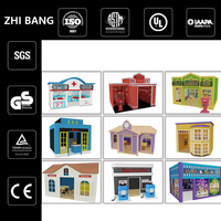 Custom Soft Games Sim City Indoor Playground Equipment Kids Birthday Party Station con Role Play House and Town