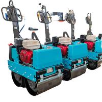 Compacteur vibrant diesel à double tambour de 0,62 à 2 tonnes, refroidi par eau, avec moteur EPA et pompe, pour la construction sur asphalte et sols