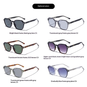 Sunray Faceted Rim Golden Pin Temple Flex Hinge Retro Style Sunglasses For Women And Gentlemen Everyday Casual Wear - Product Image 3