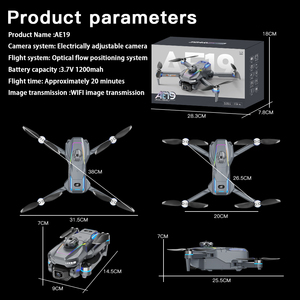 Dron AiJH AE19 con Evitación de Obstáculos, Cámara Wifi, Quadcopter con Retención de Altitud, Arranque con una Sola Tecla, Giros 3D, Motor sin Escobillas, Pantalla de 4.3 Pulgadas - Product Image 6