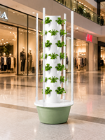 Tour de culture hydroponique Clean Easy à 7 niveaux, système de jardin vertical avec lumière LED, pompe et minuterie inclus