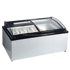 Vitrina Exhibidora de Helados Redonda/Cuadrada de Sobremesa, Congelador Comercial para Helados y Gelato para Heladería - Product Image 2