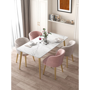 Light Luxury Modern Rock Slab Dining <b>Table</b> for Home School Apartment Restaurant Use - Product Image 3