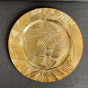 13 "3 Couleurs Galvanoplastie 3d Feuille Imprimer Plaque De Luxe Fine Motif Fruits <span class=keywords><strong>Plat</strong></span> Bol Plateau Décoratif Chargeur Assiettes Pour La Fête - Product Image 5