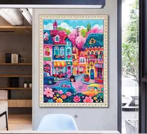Kit Pittura Diamante Fai da Te con Stampa Paesaggistica Colorata, Mosaico a Punti di Cristallo, Pittura con Pietre per Principianti, Decorazione Murale per la Casa - Product Image 2