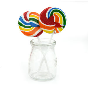 Helal lolipop karikatür yuvarlak girdap tatlı gökkuşağı düz lolipop - Product Image 3