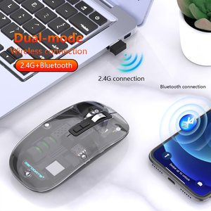 Souris de jeu sans fil double mode <span class=keywords><strong>USB</strong></span>, coque transparente, un bouton, <span class=keywords><strong>Web</strong></span> AI, design ergonomique fin, fonctionnement silencieux pour tablette - Product Image 3