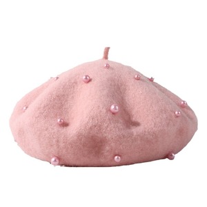 Venta al por mayor coreano Otoño e Invierno perla temperamento niños boina salida lindo bebé perla sombrero con <span class=keywords><strong>calabaza</strong></span> sombrero - Product Image 5